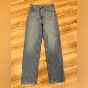 Madewell Perfect Vintage Straight Jean, size 26, light wash